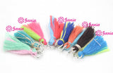8 Satin Silk 2 Tone Mix Tassel 30mm Tassel Charm Jewelry Bracelet Earring