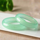 Zheru Jewelry Natural Myanmar Jadeite 54-64mm Green Bracelet