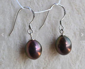 Real Freshwater Pearl Dangle Earrings Wedding Jewelry