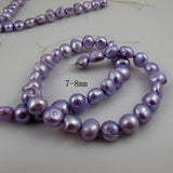 Lavender 7-8mm Baroque Freshwater Pearl Loose Beads DIY