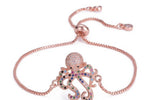 Octopus Crystal Micro Pave CZ Zircon Bracelet