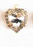 10pcs Heart Crystal Rhinestone Charms Pendant DIY Jewelry Making