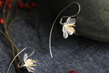 S925 Silver Flower Earrings Women's Jewelry Accessories
