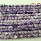 Amethyst Violet Quartz Crystal Round Beads 6-10mm DIY Bracelet Necklace