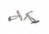 Sunnylink Red Father Christmas Cufflinks for Shirt