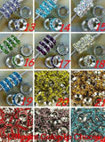 10mm Mixed Multicolor Rhinestone Crystal Rondelle Spacer Beads Lot Silver Plated