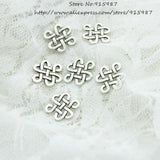 Sweet Bell 100pcs/lot Hollow Filigree Jewelry Findings Vintage Silver D0592