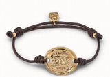 925 Silver Plated 14k Adjustable Leather Rope Bracelet