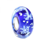 925 Sterling Silver Large Hole Colorful 3D Snowflake European Charm Glass Beads
