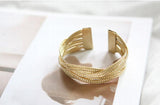 B8 Korea Alloy Weaving Manual Twist Bracelet Silver Bangle