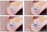 925 Silver Crystal 6-claw Earrings Women Gift Jewelry