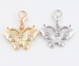 20PCS Butterfly Pendant Hang Charms 24x18mm DIY Accessory For Floating Locket