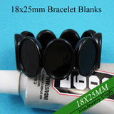 5 pcs 18x25MM Bracelet Blanks Stretchy Oval Tray Setting Elastic Bezel Blank