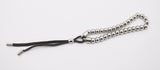 Adjustable Length Rope Silver Bead Bracelet Bangle Jewelry