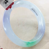 Natural Jadeite Bracelet Ice Bottom Purple Green 54-62mm