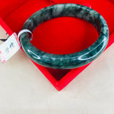 Natural Dark Green Jadeite Bracelet 52-62mm, Female Princess Jade Bracelet