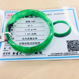 Zheru Jewelry Natural Jadeite Bracelet Green Double 54-62mm Princess Jade