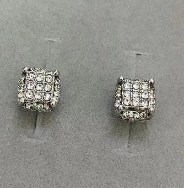 Red Zircon Crystal Natural Stone Earrings