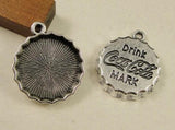 100pcs Antique Silver Bottle Cap Round Base 18mm DIY Pendant Charm