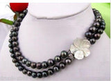 AAA+ 8-9mm Tahitian Pearl Necklace, 17-18 Mabe Clasp