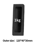 2 Pcs 1 KG Graphite Ingot Molds for Melting Silver Aluminum Copper