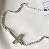 925 Silver Delicate Cross Bracelet for Women