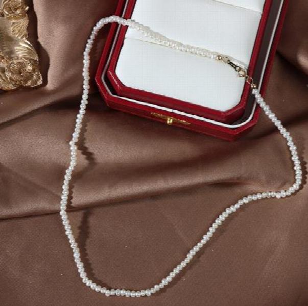 Elegant AA Pearl Choker Necklace, 4mm White Pearls, Wedding & Party Gift