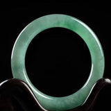 Zheru Jewelry Burmese Emerald Light Green Bracelet 54mm-64mm