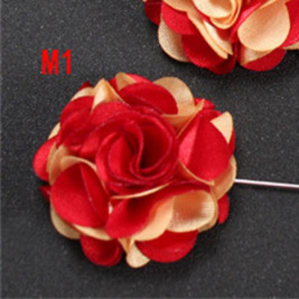 BoYuTe 10Pcs High Hand Men's Lapel Pin Flower Wedding Boutonniere Pins