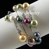 Rainbow Mother of Pearl Wrap Bracelet