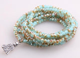 5 Crystal Alloy Tassel Beads Stretch Bracelets Yoga Bracelet