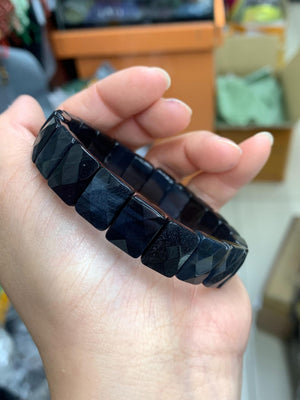 Tiger Eye Beads Bracelet Natural Gemstone Bangle for Men Women