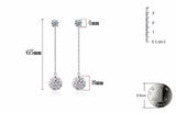 Shambhala Crystal Silver Drop Earrings Women Gift