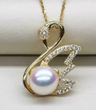 11-12mm Akoya Pearl Pendant Necklace with Box