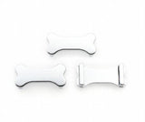 100PC/lot 10mm Dog Bone Slide Charms for Leather Bracelet DIY Alloy Accessories