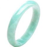 Natural Myanmar Jadeite 54-64mm Light Green Bracelet Princess Jewelry