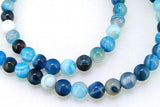Agate 6mm Round Gemstone Beads 15'' Strand