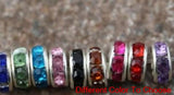 8mm Mixed Crystal Rhinestone Spacer Beads for DIY Jewelry Making