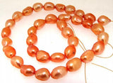 7mm Orange Freshwater Pearl Beads Full Strand DIY Necklace Material