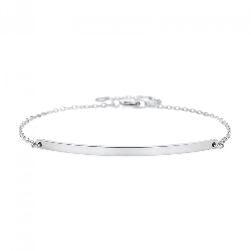 Personalized Name Bracelet Engraved Stainless Steel ID Bangle Chain