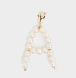 Natural Pearl 26 A-Z English Letter Pendant for Jewelry Making DIY Necklace