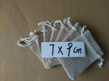 10pcs Jute Drawstring Jewelry Pouch Bags for Women Small Linen Display Sack