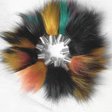 10pcs Rainbow Pompons Faux Rabbit Fur Ball DIY Jewelry Pendant