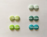 500pcs 13mm Block Colours Fabric Button Stud Earrings DIY Cotton Button Studs