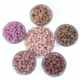 100 PCS Blush 12MM Lentils Silicone Beads Teething Necklace Baby Teether Toy
