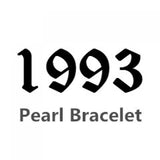 Gothic Number Pearl Bracelet 1993-2001 Stainless Steel Birth Year Charm Bracelet