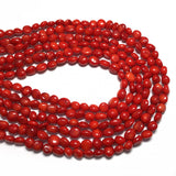Irregular Coral Beads Charm DIY Bracelet Necklace Jewelry Red 6x8mm