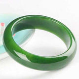 Natural Hetian Jade Green 54-64mm Bracelet Princess Jewelry