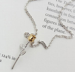 925 Silver Rose Pendant Necklace Fine Jewelry
