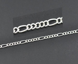 10M Silver Opened Chain Findings for Jewelry Making